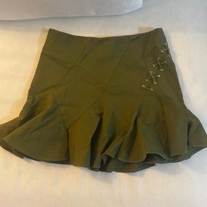 Military green skirt